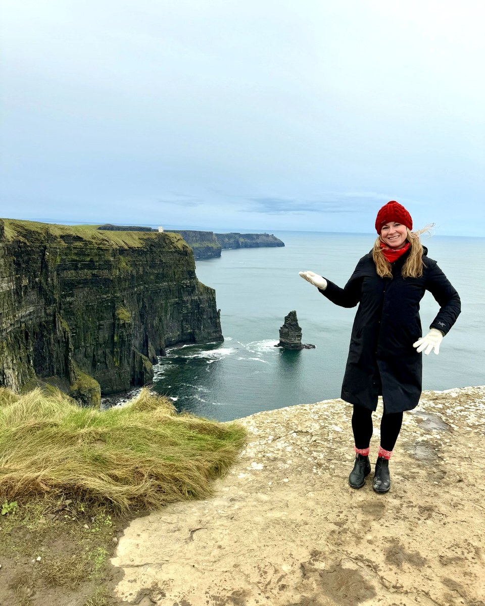Nancy Fry at the Cliffs of Moher, Ireland